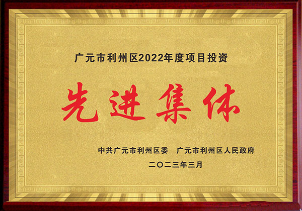 广元市利州区2022年度项目投资先进集体